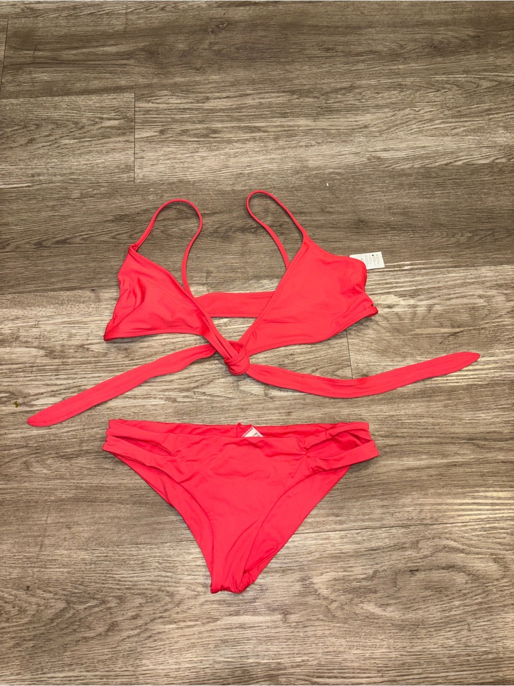L*SPACE Reversible Neon Pink Bikini Set | Medium | Made in USA